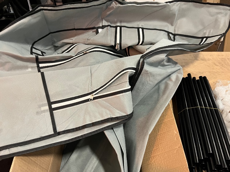 Photo 1 of Cloth Wardrobe Clothes Closet, Portable Closet Wardrobe Storage Closet Standing Closet Fabric Cabinet Portable Wardrobe,Gray_125x45x175cm