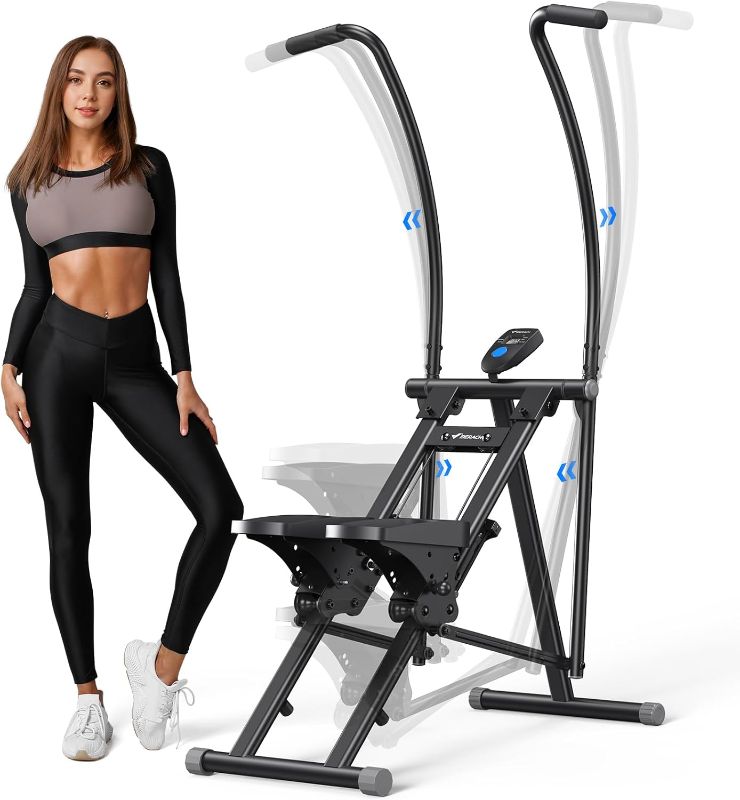 Photo 1 of MERACH Stair Stepper for Home Gym Exercise, New Version Stairmaster for Full-Body Workout, Compact Folding Stair Climber with Extended Step Range, Adjustable Handlebar/Pedal
