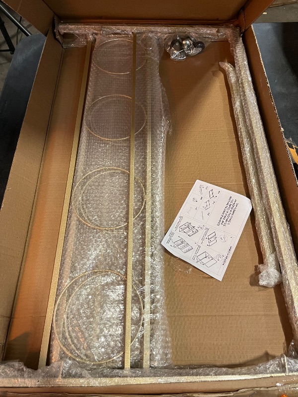 Photo 1 of 3-Tier Metal Flower Display Stand Metal Rolling Plant Cart with Wheels and Brakes, Plant Shelf for Living Room, Balcony, Florist Shop, Gold