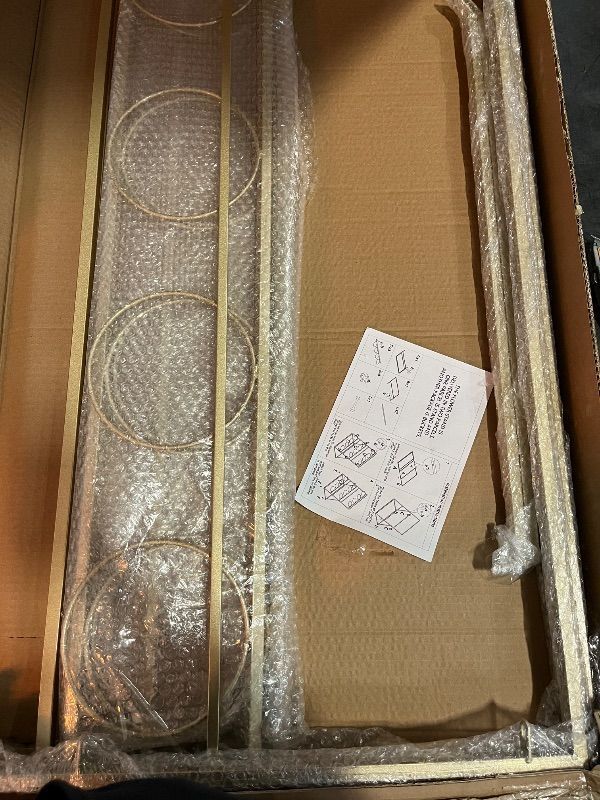 Photo 1 of 3-Tier Metal Flower Display Stand Metal Rolling Plant Cart with Wheels and Brakes, Plant Shelf for Living Room, Balcony, Florist Shop, Gold