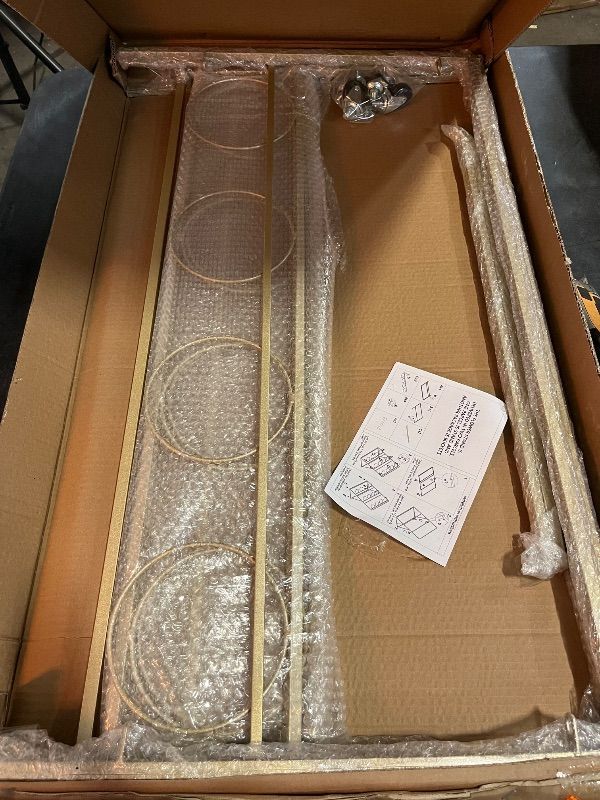 Photo 1 of 3-Tier Metal Flower Display Stand Metal Rolling Plant Cart with Wheels and Brakes, Plant Shelf for Living Room, Balcony, Florist Shop, Gold