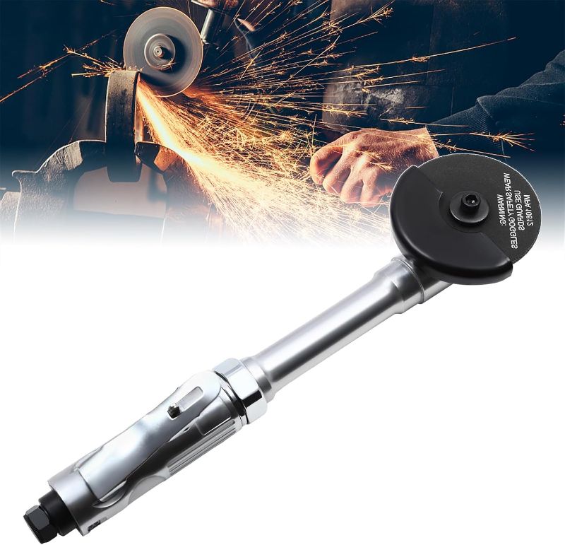 Photo 1 of 5" Long Handle Cutting Machine with 3" Cut Wheel, Air 1/4" Composite Air Pneumatic Cutting Machine, Extension Cutter Grinding Cut-Off Tool, 18000RPM, 360° Rear Exhaust Rotation