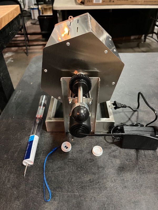 Photo 1 of Electric Coffee Bean Roaster Stainless Steel Drum Roaster for Home Commercial Use Large Capacity with Adjustable Temperature for Roasting Coffee Beans Peanuts Nuts (0.3-1.2kg)
