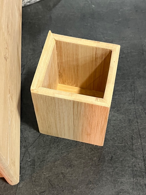 Photo 1 of DYNAMI Bamboo Rice Storage Container,33Lbs Wooden Cereal Containers Storage Rice Dispenser,Large Dry Storage Rice Container Box with Sliding Lid and Measuring Cup,for Flour Grains