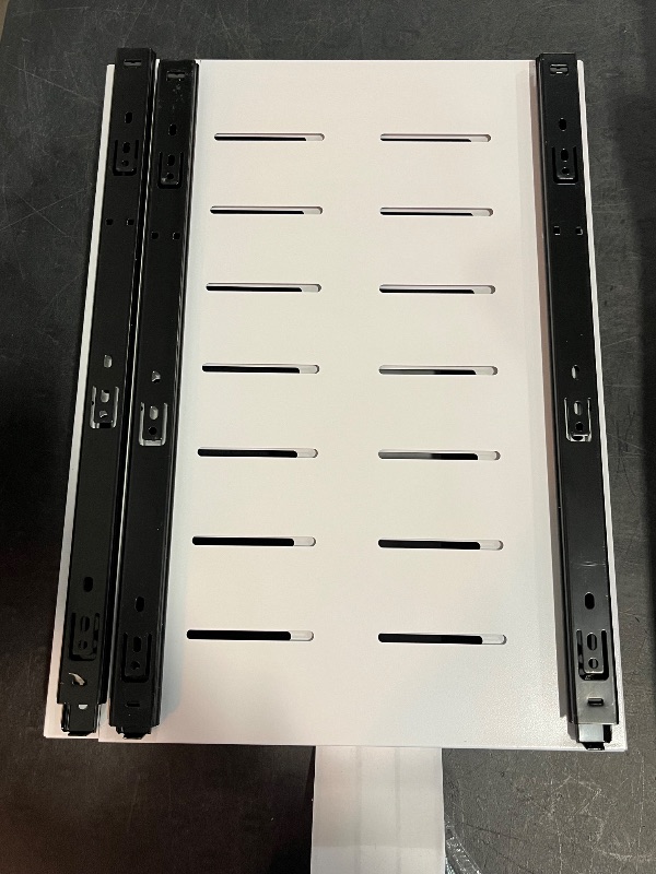 Photo 1 of Insputer Pull Out Cabinet Organizer Expandable, No Drill Slide Out Drawers with 3 Slide Rails, 2Pcs Magnetic Panel, Adhesive Roll Out Shelf for Kitchen, Pantry White