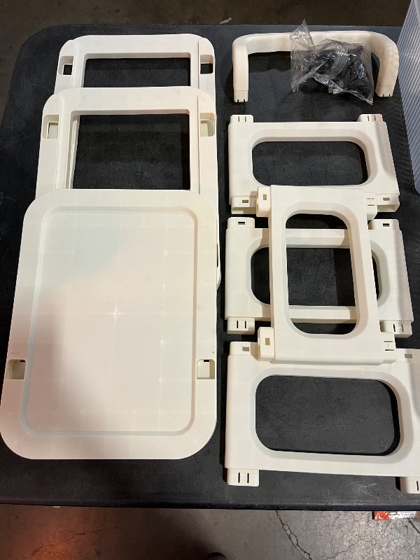 Photo 1 of 2 Drawer Storage Cart, 11.8"D x 14.9"W x 19"H Plastic Rolling Cart with Caster Wheels to Organize Clothes in Bedroom Closet, Storage Organizer for Home Office, White with Clear Drawers
