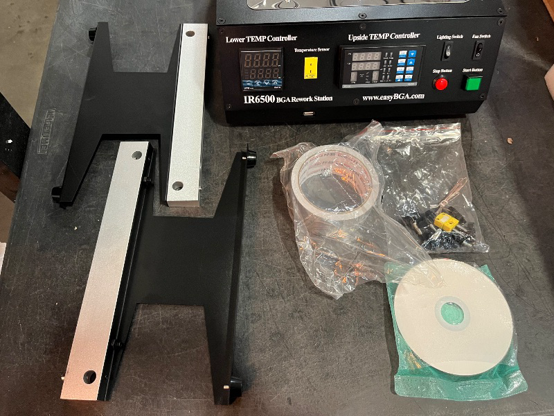 Photo 1 of 220V IR6500 Rework Station Infrared 1250W ACHI BGA IR Reballing Tool Soldering Welding Machine Reflow Reball Machine Kits 8 Temperature Control Reflow Soldering Machine W/X-Y Lifting Regulator
