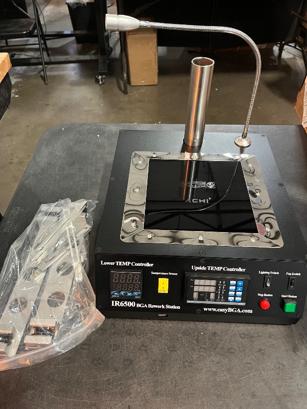 Photo 1 of 220V IR6500 Rework Station Infrared 1250W ACHI BGA IR Reballing Tool Soldering Welding Machine Reflow Reball Machine Kits 8 Temperature Control Reflow Soldering Machine W/X-Y Lifting Regulator
