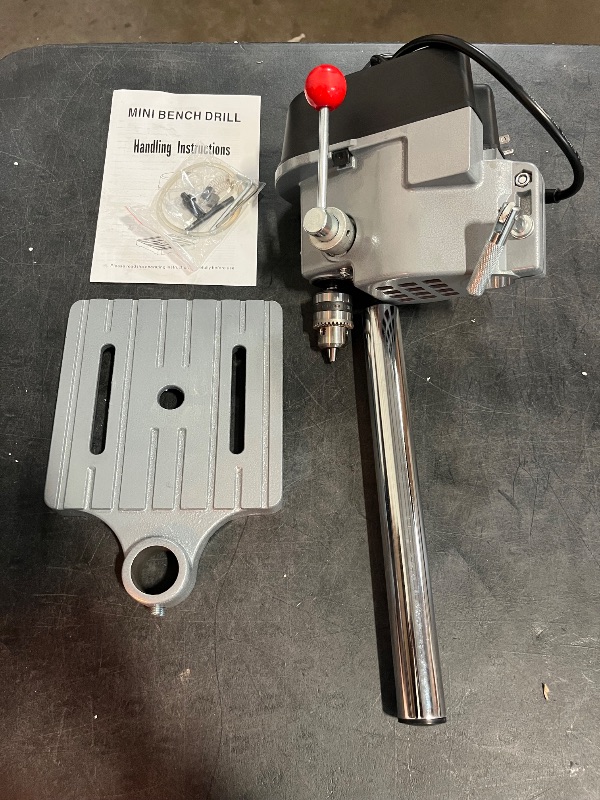 Photo 1 of 3-Speed Benchtop Drill Press, Electric Bench Wood Drilling Machine for DIY Creation, Small and Precise Work Like Jewelry Making Woodworking Metal Drilling Machine 110V
