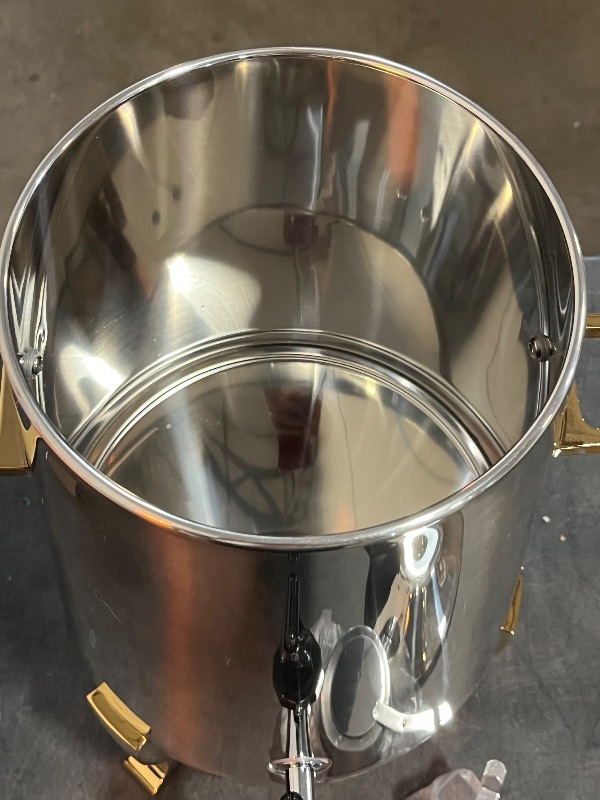 Photo 1 of 3.4 Gallon Stainless Steel Hot Beverage Drink Dispenser Can, Coffee Urn with Fuel Holder Continuous Heating, Tea Water Coffee Chafer Urn with Faucet for Parties Buffet Catering, Gold (Fuel ONLY)