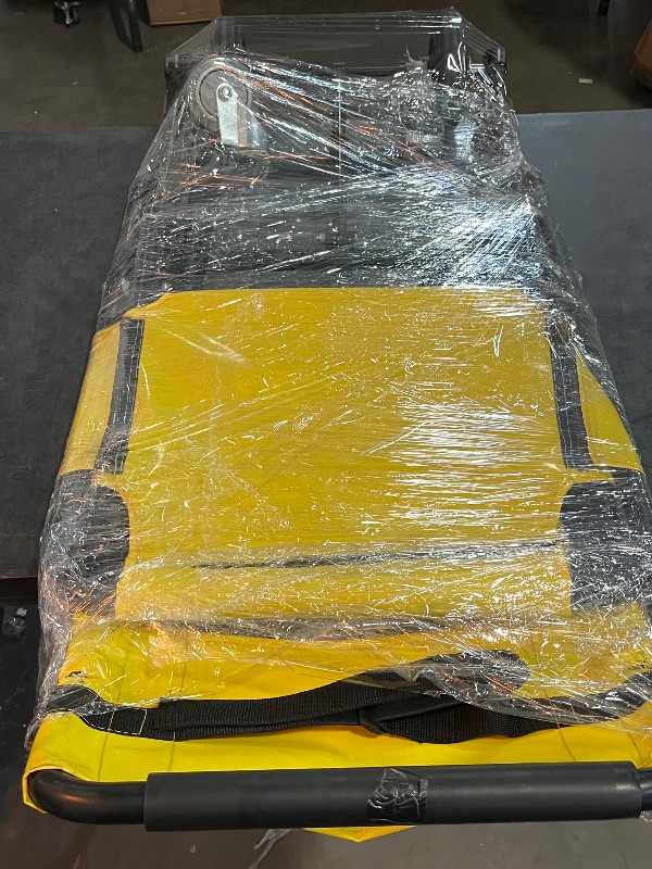 Photo 1 of Multifunction Manual Transport Stair Chair Withstands 350LBS,Portable Folding Ambulance Fireman Evacuation Chair for Daily Transfer to Assist Moving Elderly and Immobile Patients (Yellow)