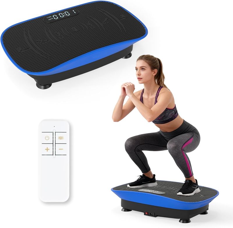 Photo 1 of MERACH Vibration Plate Exercise Machine, Shake Vibrating Fitness Platform with Remote, 10 Speed, LED Display, Full Body Workout Shaker Machine Board for Lymphatic Drainage, Weight Loss

