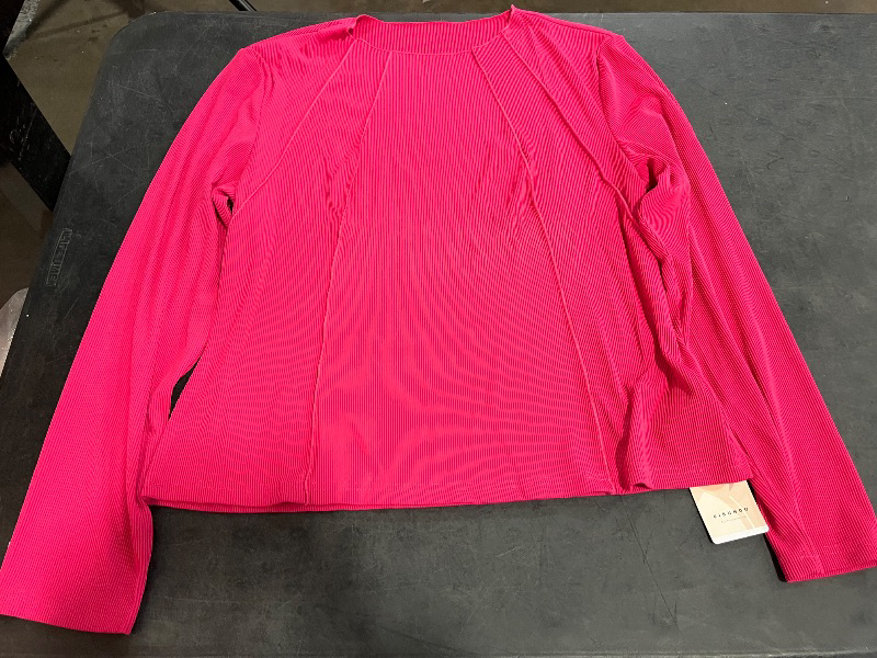 Photo 1 of (XXL) KIRUNDO Ribbed Long Sleeve Tops for Women Stretch Slim Basic Crop Tee Exposed Seams Spring Fall Fashiion Trendy Tshirt 