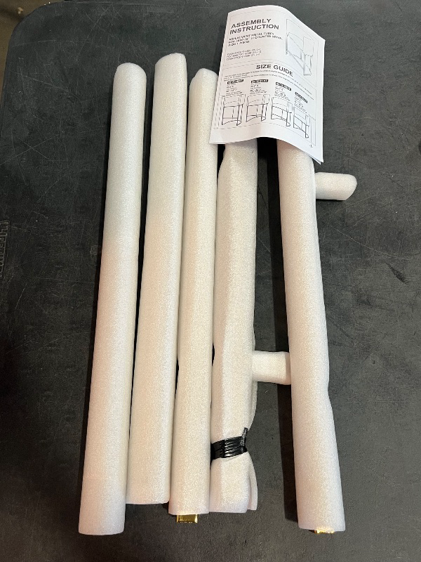 Photo 1 of 25" Gold Bar Stools Set of 2 Metal Tube Replacements ONLY , Gold Metal Frames, Counter Height Bar Stools for Kitchen Island