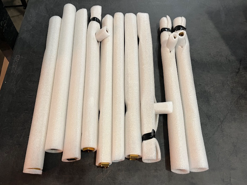 Photo 1 of 25" Gold Bar Stools Set of 2 Metal Tube Replacements ONLY , Gold Metal Frames, Counter Height Bar Stools for Kitchen Island