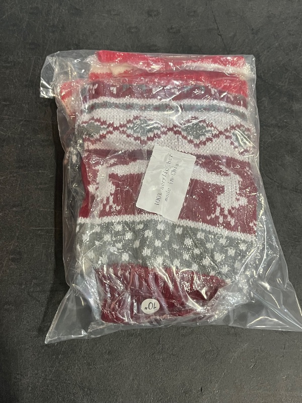 Photo 1 of (S) Frienda 4 Pieces Christmas Dog Sweaters Halloween Puppy Holiday Sweaters Santa Reindeer Snowman Snowflake Pumpkin Pet Clothes for Xmas Dog Cat Costume(Cute Pattern,Small)
