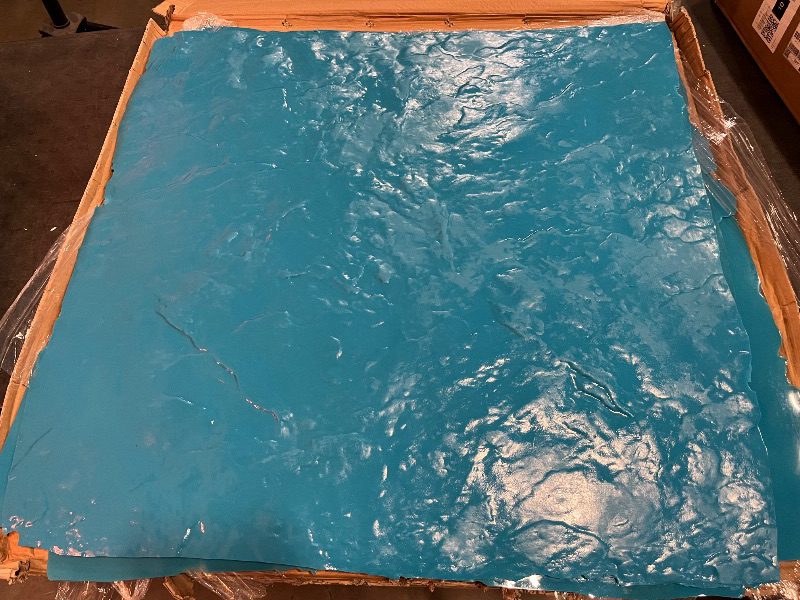 Photo 1 of 3Pcs VEVOR Concrete Stamps Mat,35in x 35 in, Concrete Texturing Skin Polyurethane Stamp Stone Tile Texture Mat, Slate floor Imprint Seamless Stamp Concrete Molds for Outdoor Decorative, Blue