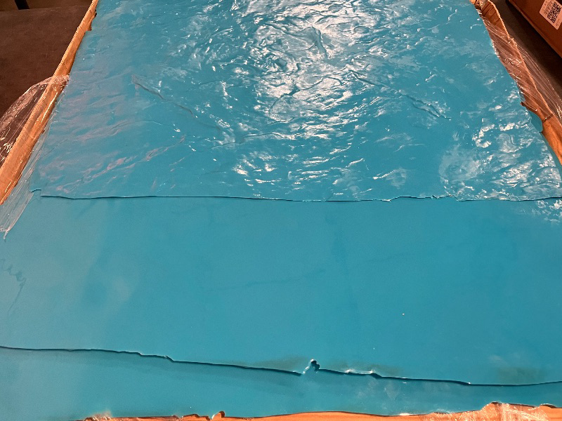 Photo 1 of 3Pcs VEVOR Concrete Stamps Mat,35in x 35 in, Concrete Texturing Skin Polyurethane Stamp Stone Tile Texture Mat, Slate floor Imprint Seamless Stamp Concrete Molds for Outdoor Decorative, Blue