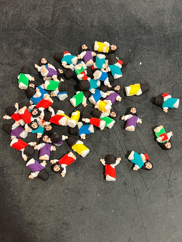 Photo 1 of 50 Pcs Little Jesus Figures Religious Party Favors Mini Jesus Figurines in Bulk to Hide and Seek for Christmas Sunday School Church Cute Baptism First Communion Gift Easter(Bible Style)
