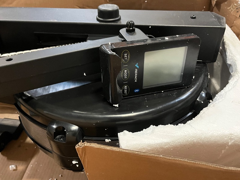 Photo 1 of MERACH Rowing Machines for Home, Adjustable Air Resistance Professional Indoor Rowing Machine, Ergonomic Comfort Seat, Performance Monitor and Device Holder, Easy Storage
