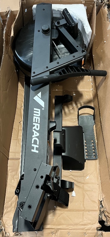 Photo 1 of MERACH Rowing Machines for Home, Adjustable Air Resistance Professional Indoor Rowing Machine, Ergonomic Comfort Seat, Performance Monitor and Device Holder, Easy Storage
