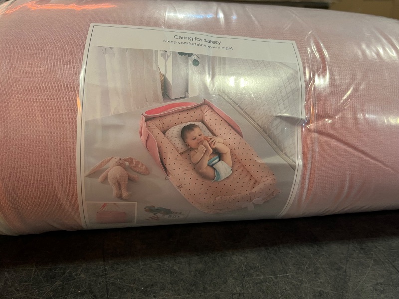 Photo 1 of Newborn Sleeping Bassinet Dreamy Baby Portable Lounger with Carring Bag - Pink 