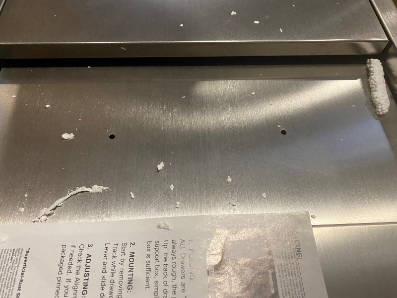 Photo 1 of BBQ Outdoor Kitchen Drawers Stainless Steel 3-Drawer BBQ Drawer 14" W x 20.5" H x 23" D Enclosed Built-in Drawer Flush Mount for Outdoor Kitchens & BBQ Islands