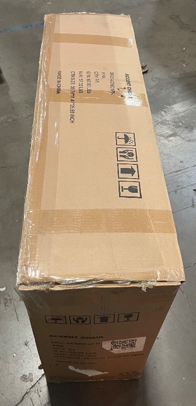 Photo 1 of Velvet Accent Chair with Adjustable Armrests and Backrest, Button Tufted Lounge Chair, Single Recliner Armchair with Ottoman and Pillow for Living Room, Bedroom, Pink