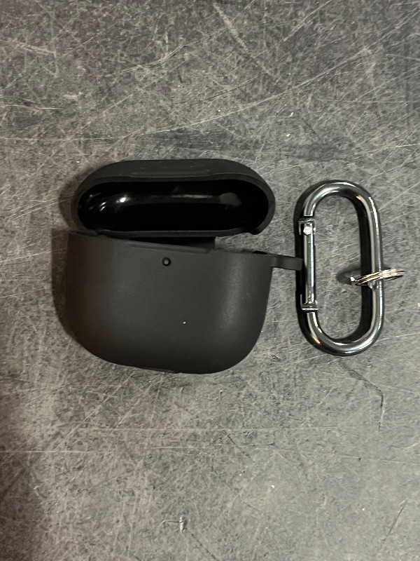 Photo 1 of Case for AirPods 4 2024 Wireless Headphones Protection Cover Full-Body Soft Silicone with Keychain Headphone Accessories Funda Carcasa (Black)
