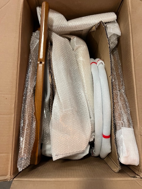 Photo 1 of 26" Rattan Bar Stools Set of 2 Beige Faux Leather Counter Height Swivel Barstools with Rattan Backrest and Wooden Legs,Armless Mid Century Modern Bar Chairs for Kitchen/Dining Room/Bar