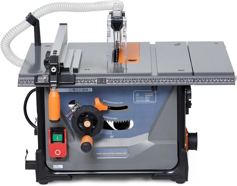 Photo 1 of **USED, SEE NOTES** Table Saw 5000rpm Cutting Speed 98% Vacuuming Rate, 8.5" Jobsite Table Saw With Vacuum Function for Timber Cutting Woodworker DIY Enthusiast