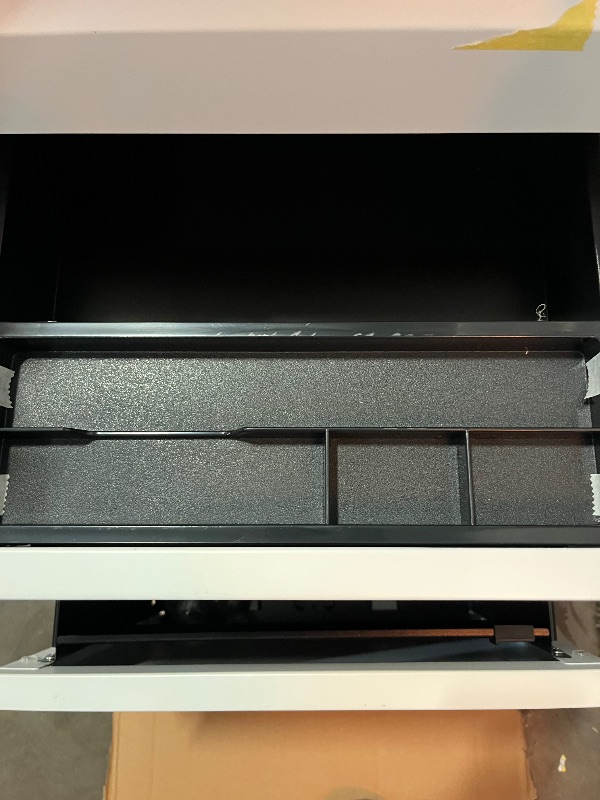 Photo 1 of Mobile File Cabinet for Home Office, Lockable 3 Drawer Filing Cabinet with Wheels for A4-Size/Letter-Size/Legal-Size, Fully Assembled Except Casters, White