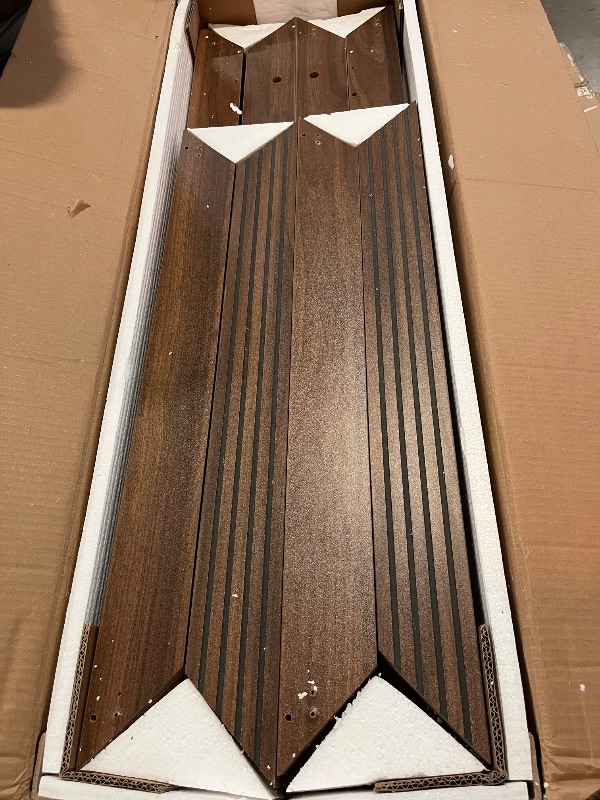 Photo 1 of AVZEAR Fluted Entryway Console Table with Storage Shelf, 43" Mid-Century Couch Table Behind Sofa Long and Skinny for Living Room Hallway Entrance Foyer, Walnut