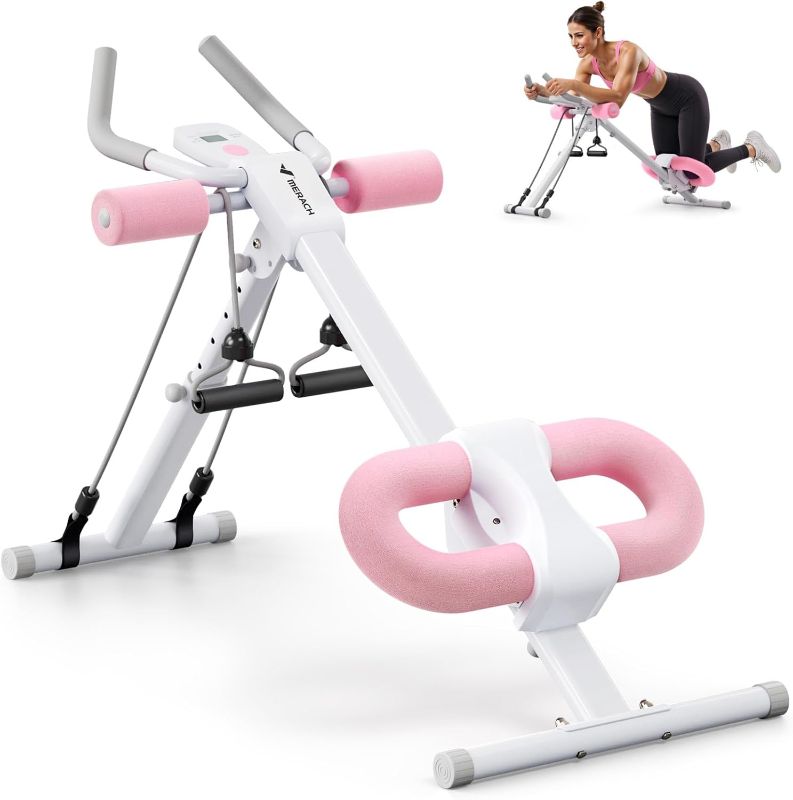 Photo 1 of MERACH Ab Machine, Ab Workout Equipment, Adjustable Ab Trainer Machine for Abs Workout at Home Gym, Foldable, Knee Protection, Abdominal Trainer for Stomach Workout
