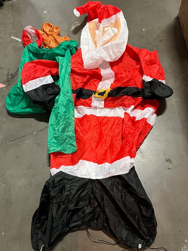 Photo 1 of 8 FT Christmas Inflatables Outdoor Decorations, Santa Claus with Candy and Gift Bag, LED Lighted Blow Up IP68 Weatherproof Standing Santa Xmas Indoor Outdoor Decor for Yard Garden Lawn Mall Party
