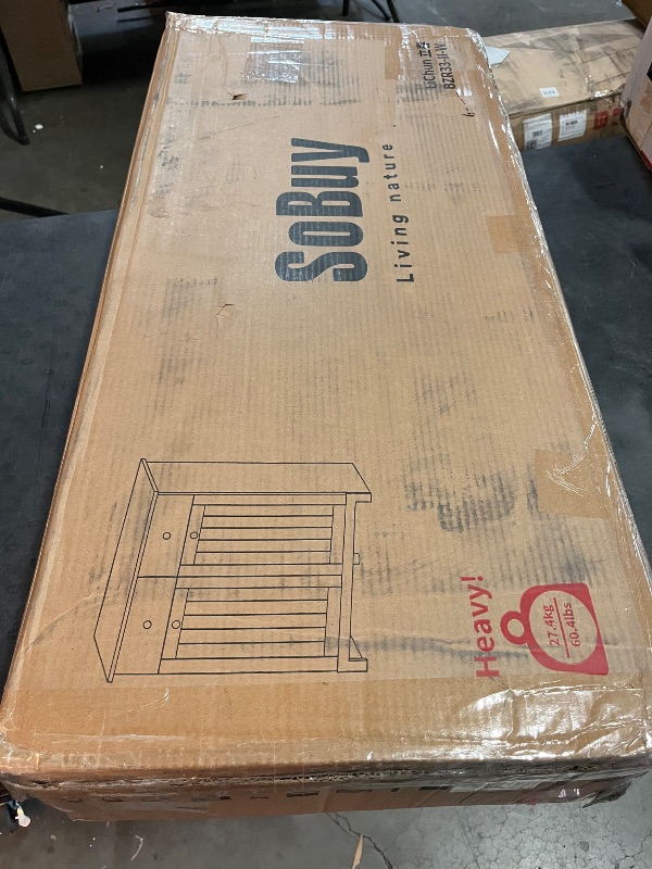 Photo 1 of Double Tilt Out Trash Can Cabinet – Hidden Wooden Kitchen Trash Bin Cabinet with 2x10 Gallon Garbage Can, Pet Proof Tilt Out Garbage Holder, Storage Cabinet for Trash in Kitchens, White, BZR33