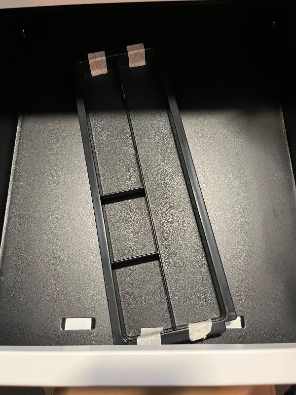 Photo 1 of Mount-It! 3 Drawer File Cabinet with Lock and Wheels, Under Desk Storage Filing Pedestal for Home Office, No Assembly Small Rolling File Cabinet for Legal, Letter, and A4 Files in White
