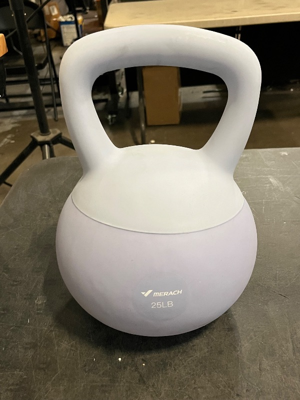 Photo 1 of MERACH Soft Kettlebells, Strength Training Kettlebell with Wide Non-Slip Handle, Sea and Iron Sand Filled Kettle Bell with Soft-Sided Cushioned Base for Home Workouts, Ideal for Men, Women 25lb
