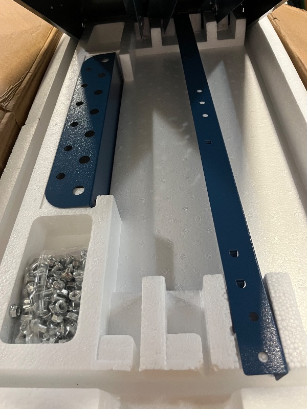 Photo 1 of AIRAJ 3 Tier Rolling Tool Cart,Mechanic Tool Cart on Wheels,Industrial Utility Cart with Drawers and Pegboard,440 LBS Capacity Tool Storage Cart for Garage,Warehouse,Blue
