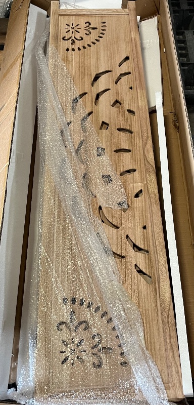 Photo 1 of 66.9Inch Wooden Room Partition - 6 Panels Boho-Styled Space Room Divider for Home/Office, Headboard & Yoga/Photo/Video Call Backdrop (Natural)