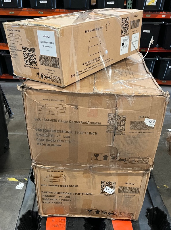 Photo 1 of HUATEAN 108” Modular Sectional Sofa, Cloud Sectional Couch with Deep Seat, Modern Modular L-Shape Sofa Couch with Chaise,Upholstered Couches for Living Room Bedroom 
