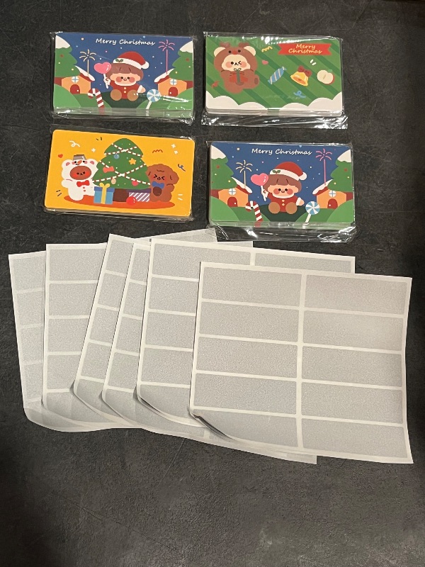 Photo 1 of Christmas Scratch Off Cards Stickers Double- Sided Printed