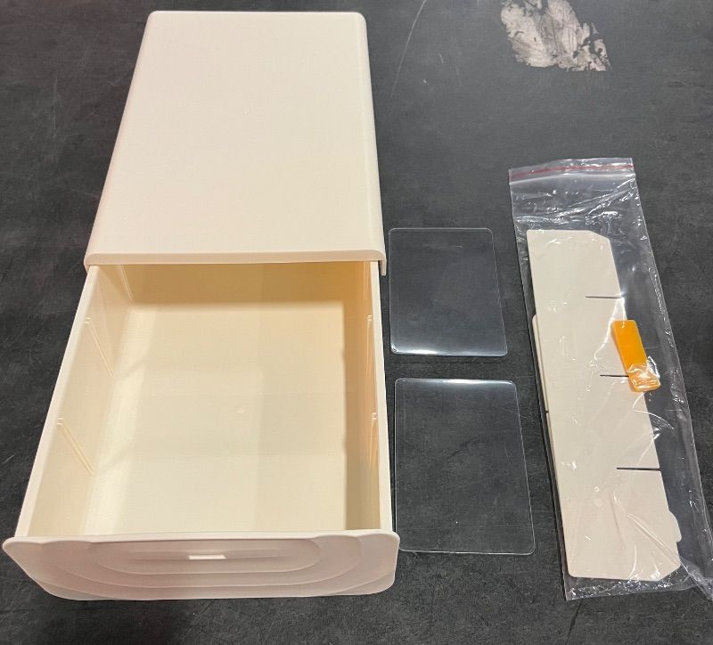 Photo 1 of Drawer Storage Box, Multi Compartment Drawer Organizer Underwear Bins for Clothes Large Capacity Fabric Closet Storage Organizers Dividers for Bra, Socks, Ties, Scarf - Cream White
