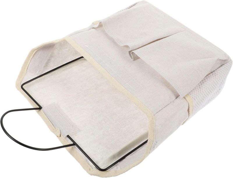 Photo 1 of 2pcs Wall Hanging Storage Bags Breathable Fabric Organizer for Kitchen and Bedroom No-Drill Door Back Hanging Pockets Beige for Tidy Rooms and Multi-Purpose Use