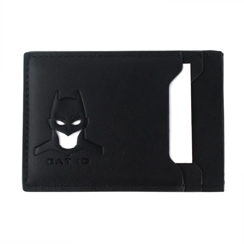 Photo 1 of Horizontal Leather Batman ID Wallet - Durable Bifold Wallet with Multiple Card Slots, Cash Compartment, and Iconic Logo - Gift for All