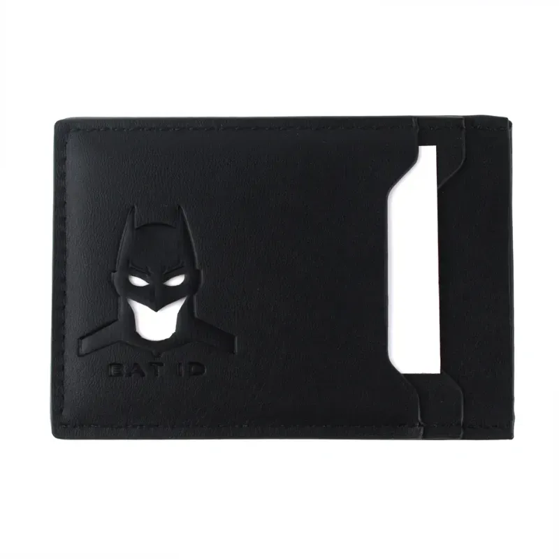 Photo 1 of Horizontal Leather Batman ID Wallet - Durable Bifold Wallet with Multiple Card Slots, Cash Compartment, and Iconic Logo - Gift for All