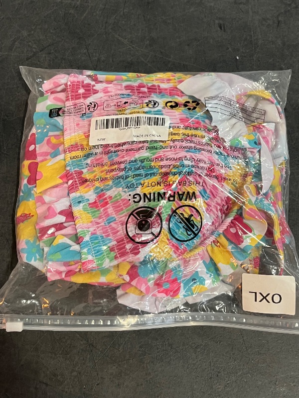 Photo 1 of (0XL) Womens Nallu Bikini Floral with Ruffled Straps Bikini Set - Floral/Pink