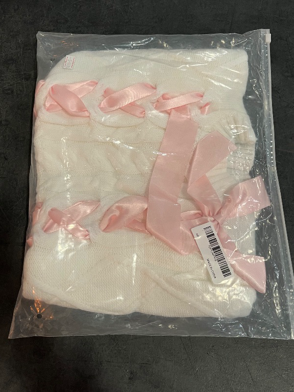 Photo 1 of (S) Womens Clearlove Lace Up Ribbon  Sweater Vest Cap Sleeve Knit Tank Top Bow Twist Crochet casual Blouse