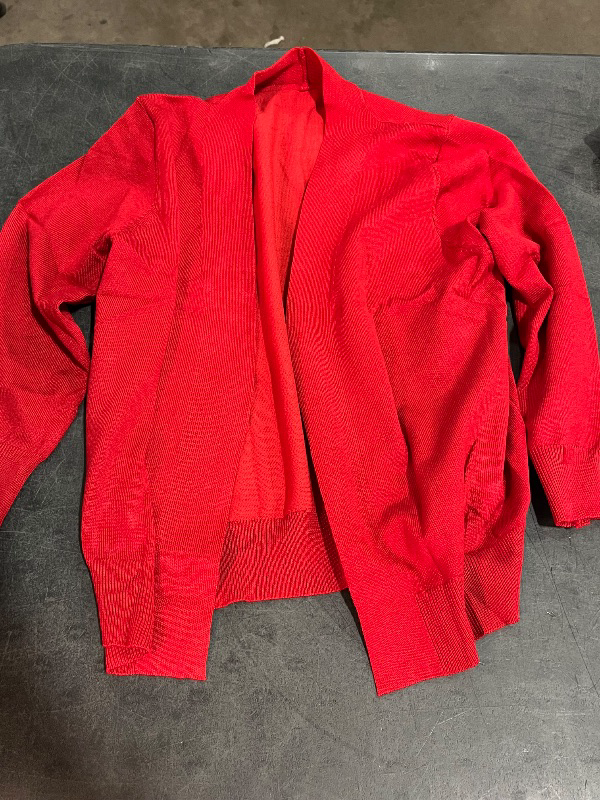 Photo 1 of (XL) Women's 3/4 Sleeve Cropped Cardigan Sweaters Open Front Bolero Short Shrugs
