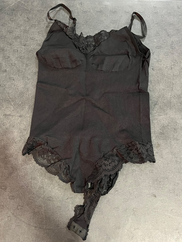 Photo 1 of (2XL) Womens Body Suit with Lace Trim